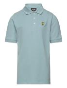 Plain Polo Shirt Tops T-shirts Polo Shirts Short-sleeved Polo Shirts Blue Lyle & Scott