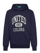 Sweater W/Hood Tops Sweatshirts & Hoodies Hoodies Navy United Colors Of Benetton