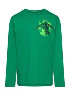 T-Shirt L/S Tops T-shirts Long-sleeved T-Skjorte Green United Colors Of Benetton