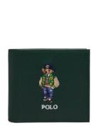 Polo Bear Leather Billfold Coin Wallet Accessories Wallets Classic Wallets Green Polo Ralph Lauren