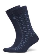 Men's Knit Short Socks Underwear Socks Regular Socks Blue Emporio Armani