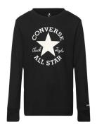 Cnvb Essentials Dctp Ls Tee Tops T-shirts Long-sleeved T-Skjorte Black Converse