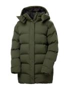 W Aspire Puffy Parka Sport Jackets Padded Jacket Khaki Green Helly Hansen