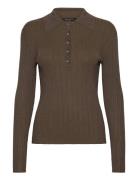 Anem Bbcathrin Knit Blouse Tops T-shirts & Tops Long-sleeved Brown Bruuns Bazaar