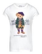 Polo Bear Cotton Jersey Tee Tops T-Kortærmet Skjorte White Ralph Lauren Kids