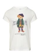 Polo Bear Cotton Jersey Tee Tops T-Kortærmet Skjorte White Ralph Lauren Kids