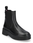 Minimal Leather Chelsea Logotape Shoes Chelsea Boots Black Tommy Hilfiger