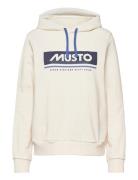 W Musto Hoodie 2.0 Tops Sweatshirts & Hoodies Hoodies Cream Musto