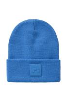 Nmnmalik Knit Beanie Badge Accessories Headwear Hats Beanie Blue Name It