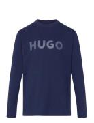 Long Sleeve T-Shirt Tops T-shirts Long-sleeved T-Skjorte Blue Hugo Kids