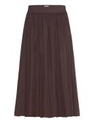 Coralsz Skirt Knælang Nederdel Brown Saint Tropez