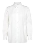 Relaxed Fit Cotton Shirt Tops Shirts Long-sleeved White Polo Ralph Lauren