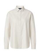 Edith Cotton Flannel Shirt Tops Shirts Long-sleeved Cream Lexington Clothing