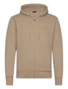 Reg Tonal Shield Full Zip Hoodie Tops Sweatshirts & Hoodies Hoodies Beige GANT