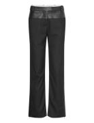 2Nd Shaw - Tailoring Bottoms Trousers Leather Leggings-Bukser Black 2NDDAY