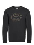 Ls Graphic Tee Tops T-Langærmet Skjorte Black Wrangler