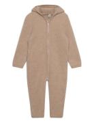 Pram Suit Wool Fleece  Outerwear Fleece Outerwear Fleece Suits Beige Huttelihut