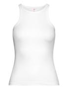 Singlet Tank Top Cotton Tops T-shirts & Tops Sleeveless White Hunkemöller