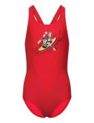 Adidas Disney Mickey & Friends Swim Suit Badedragt Badetøj Red Adidas Sportswear