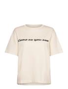 Jaminapw Ts Tops T-shirts & Tops Short-sleeved Cream Part Two