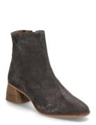 Boots - Block Heel With Zipper Shoes Boots Ankle Boots Ankle Boots With Heel Brown ANGULUS