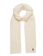 Cotton-Cotton Cable Scarf Accessories Scarves Winter Scarves Cream Polo Ralph Lauren