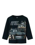 Nmmsikke Batwheels Ls Nreg Top Wab Tops T-shirts Long-sleeved T-Skjorte Navy Name It