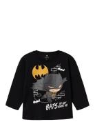 Nmmseppel Batman Ls Nreg Top Wab Tops T-shirts Long-sleeved T-Skjorte Black Name It