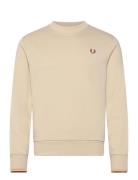 Crew Neck Sweatshirt Tops Sweatshirts & Hoodies Sweatshirts Beige Fred Perry