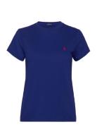 Cotton Jersey Crewneck Tee Tops T-shirts & Tops Short-sleeved Blue Polo Ralph Lauren