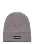 Linear Knit Cuffed Beanie Accessories Headwear Beanies Grey New Balance