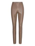 Veganibbchrista Leggins Bottoms Trousers Leather Leggings-Bukser Brown Bruuns Bazaar