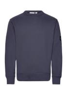 Badge Crew Neck Tops Sweatshirts & Hoodies Sweatshirts Navy Calvin Klein Jeans