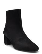 Bootie - Block Heel - With Zippe Shoes Boots Ankle Boots Ankle Boots With Heel Black ANGULUS