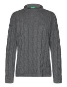 Turtle Neck Sw. L/S Tops Knitwear Jumpers Grey United Colors Of Benetton