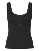 Top With Straps And Buttons Tops T-shirts & Tops Sleeveless Black Mango