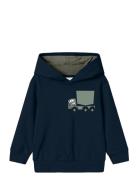 Nmmnutraktor Nreg Sweat Wh Bru Box Tops Sweatshirts & Hoodies Hoodies Navy Name It