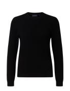 Lydia Merino Wool Blend Cable Knitted Sweater Tops Knitwear Jumpers Black Lexington Clothing