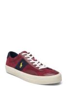 Sayer Leather-Suede Sneaker Low-top Sneakers Burgundy Polo Ralph Lauren