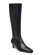 Rory Black Leather Boots Lange Støvler Black ALOHAS