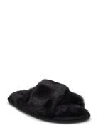 Lia Fake Fur Slipper Slippers Hjemmesko Black Hunkemöller