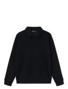 Nlmnikid Ls Polo Sweat Tops Sweatshirts & Hoodies Sweatshirts Black LMTD