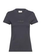 Monologo Slim Tee Tops T-shirts & Tops Short-sleeved Black Calvin Klein Jeans