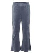 Vmathena Velvet Hw Flare Pant Jrs Girl Bottoms Trousers Blue Vero Moda Girl