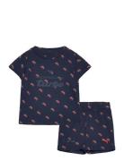 Pl Ess Toddler Set Sport Sets With Short-sleeved T-shirt Navy PUMA Motorsport