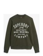 Machined Goods Workwear Crew Tops Sweatshirts & Hoodies Sweatshirts Green Superdry