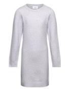 Vmdoffy Ls O-Neck Dress Ga Girl Noos Dresses & Skirts Dresses Casual Dresses Long-sleeved Casual Dresses Grey Vero Moda Girl