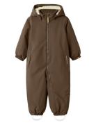 Nmnlasnow10 Suit 1Fo Lil Outerwear Coveralls Snow-ski Coveralls & Sets Brown Lil'Atelier