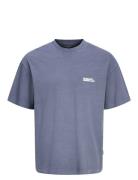 Jorvermont Wash Tee Ss Crew Neck Tops T-Kortærmet Skjorte Blue Jack & J S