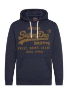 Classic Vl Graphic Hoodie Tops Sweatshirts & Hoodies Hoodies Navy Superdry